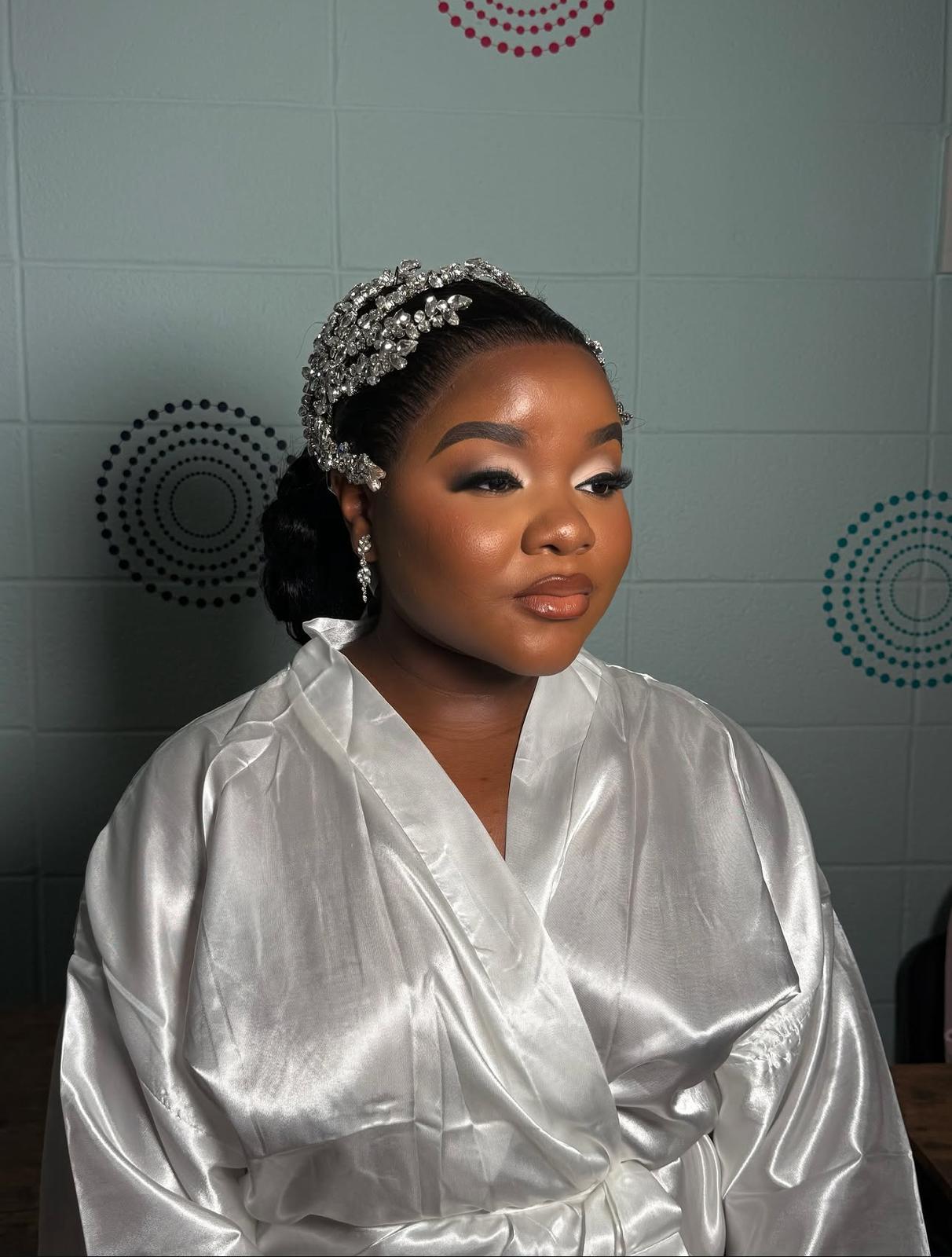 Bridal glam makeup look